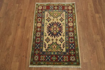 Traditional Red and Green Kazak Foyer Rug 2x3