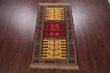 Tribal Sumak Kilim Hand-Woven Persian Area Rug 3x6