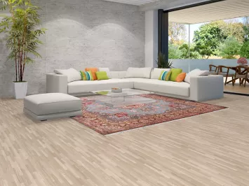 Light Blue Floral Tabriz Square Persian Rug 10x10