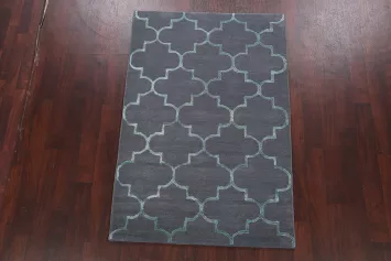 Modern Trellis Oriental Area Rug 4x6