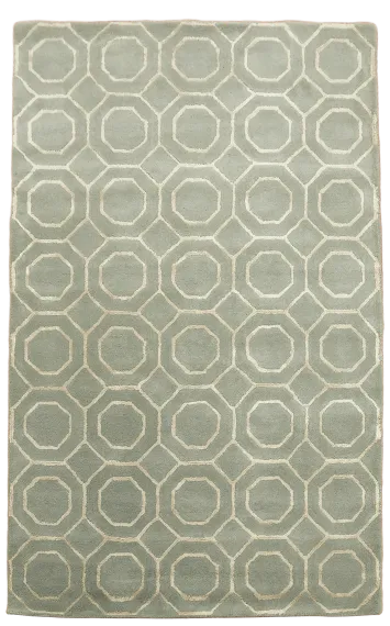 Modern Octagon Design Rug Perfect for Living Room Decor 5x8