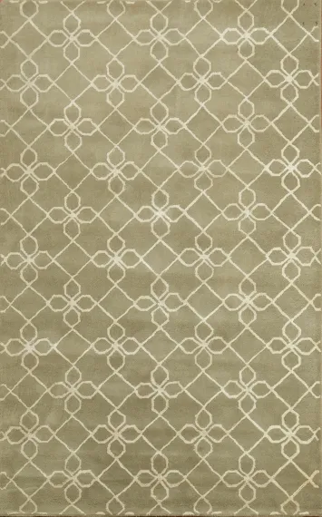 Modern Trellis Oriental Area Rug 5x8