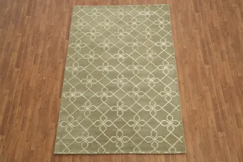 Modern Trellis Oriental Area Rug 5x8