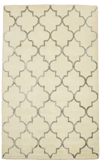 Modern Trellis Oriental Area Rug 5x8