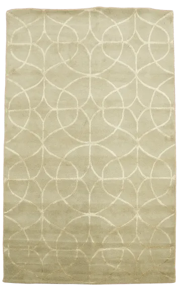 Modern Trellis Oriental Area Rug 5x8