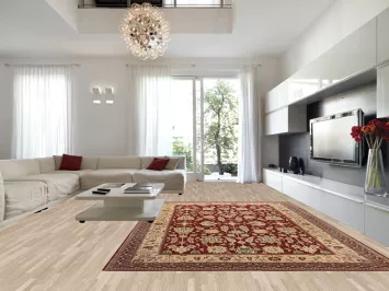 Elegant Maroon Egyptian Ziegler Rug with Intricate Floral Patterns 10x14