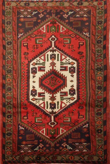 Tribal Hamedan Persian Wool Area Rug 3x5