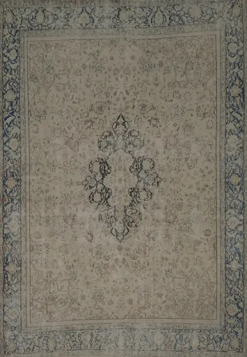 Elegant Antique-Inspired Beige and Pink undertone and Persian Rug