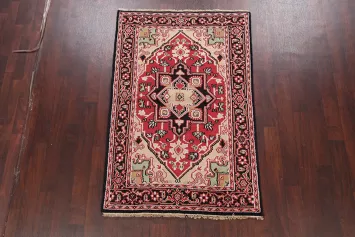 Geometric Heriz Oriental Area Rug 4x6
