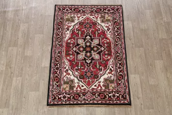 Geometric Heriz Oriental Area Rug 4x6