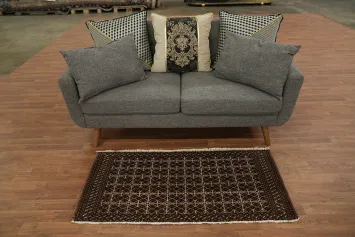 Geometric Bokhara Oriental Area Rug 2x4