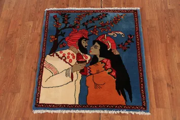 Set of 2 Pictorial Shiraz Persian Rugs 2x3