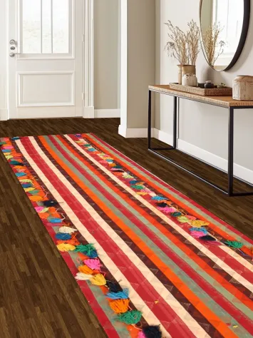 Antique Tribal Nomad 4x15 Kilim Kashkoli Jajim Persian Rug Runner