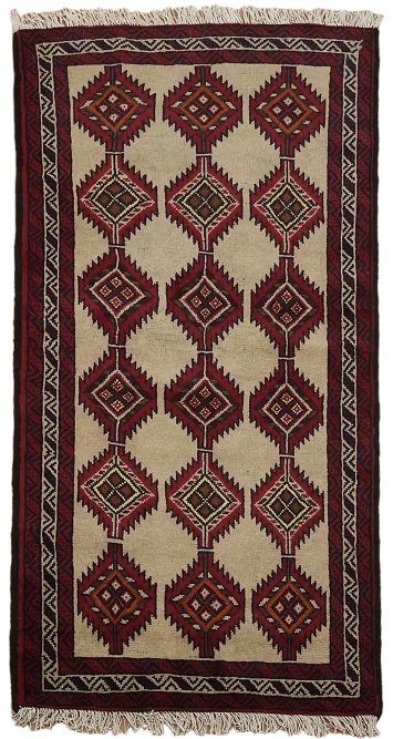 Balouch Afghan Oriental Area Rug 3x6
