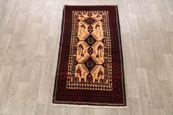 Balouch Afghan Oriental Area Rug 3x5