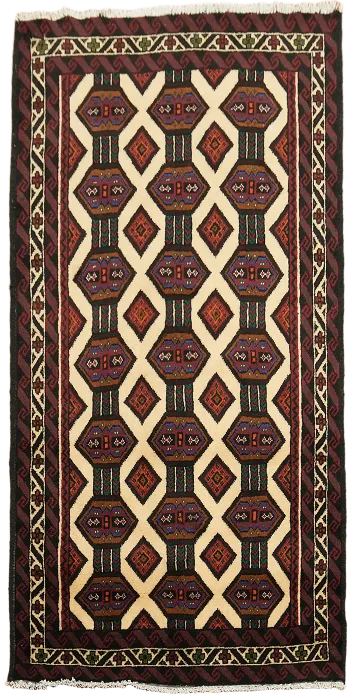 Balouch Afghan Oriental Area Rug 3x6
