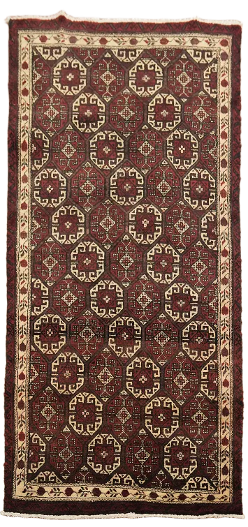 Balouch Afghan Oriental Area Rug 3x6