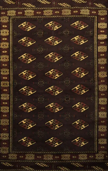 Geometric Bokhara Oriental Rug 4x6
