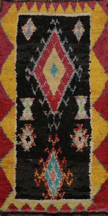 Exquisite Handmade Moroccan Runner Rug 4x9 for Artistic Spaces