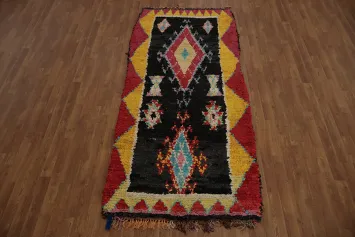 Exquisite Handmade Moroccan Runner Rug 4x9 for Artistic Spaces