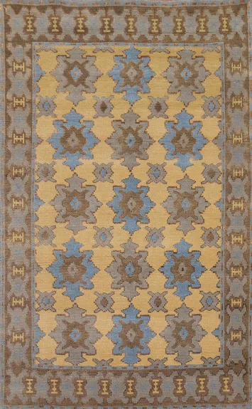 Geometric Modern Oriental Area Rug 5x8