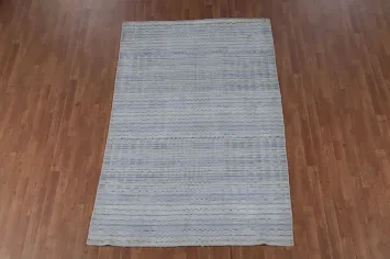 Modern Wool Moroccan Oriental Area Rug 5x8