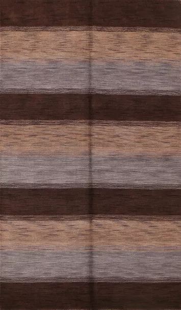 Striped Gabbeh Oriental Area Rug 5x8