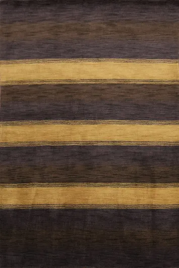 Striped Gabbeh Oriental Area Rug 5x8