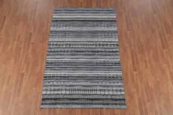 Modern Wool Moroccan Oriental Area Rug 5x8