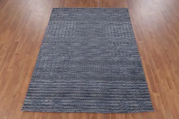 Modern Blue Oriental Area Rug 5x8
