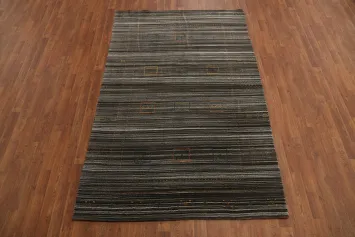 Modern Gabbeh Oriental Area Rug 5x8
