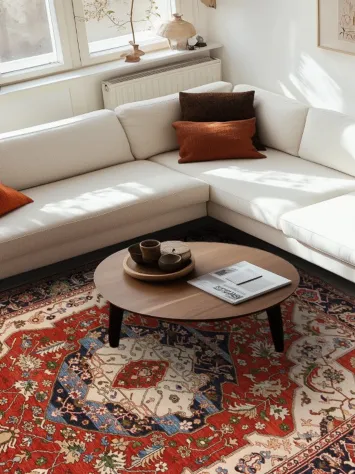 Geometric Heriz Serapi Vegetable Dye Oriental Area Rug 8x10