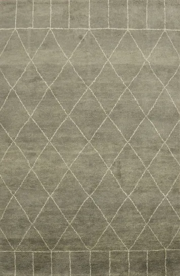 Geometric Gray Moroccan Oriental Area Rug 5x8