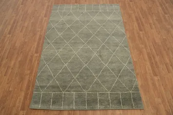 Geometric Gray Moroccan Oriental Area Rug 5x8