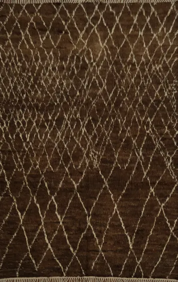 Luxurious Moroccan Area Rug 6x9 with Subtle Geometric Latticework