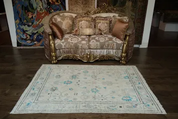 Floral Oushak Oriental Area Rug 5x6
