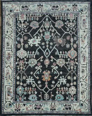 Geometric Oushak Oriental Area Rug 5x6