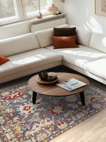 Floral Oushak Oriental Area Rug 5x8