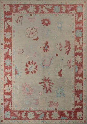 Geometric Authentic Oushak Turkish Oriental Area Rug 6x9