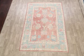 Floral Authentic Oushak Turkish Oriental Area Rug 6x9