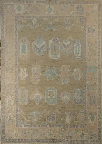 Geometric Authentic Oushak Turkish Oriental Area Rug 6x9