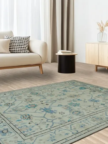 Geometric All Over Oushak Oriental Area Rug 5x6