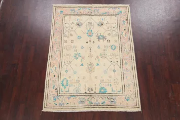 Floral Oushak Oriental Area Rug 5x7