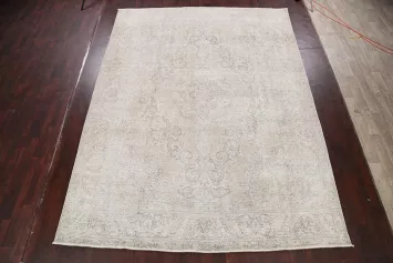 Distressed Floral Tabriz Persian Area Rug 10x13
