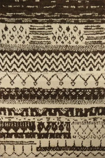 Wool Modern Moroccan Oriental Area Rug 5x8