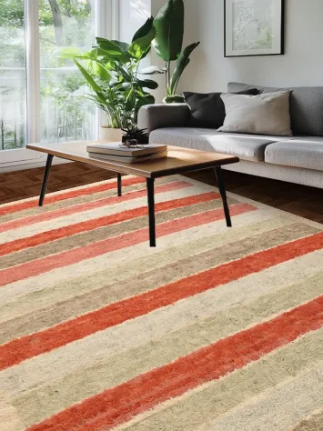 Stripe Moroccan Oriental Area Rug 8x11