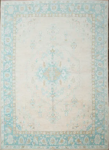 Geometric Authentic Oushak Turkish Oriental Area Rug 9x12