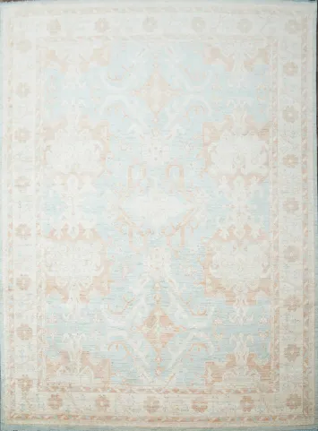 Geometric Authentic Oushak Turkish Oriental Area Rug 9x12