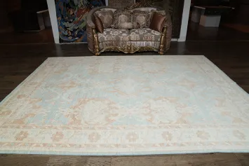 Geometric Authentic Oushak Turkish Oriental Area Rug 9x12