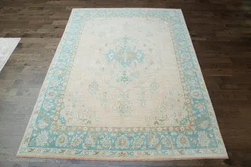 Geometric Authentic Oushak Turkish Oriental Area Rug 9x12